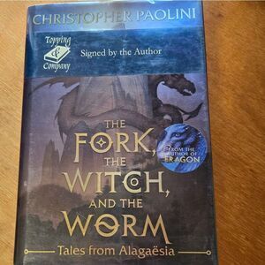 SIGNED Christopher Paolini The Fork The Witch And The Worm hardcover‎ novel book